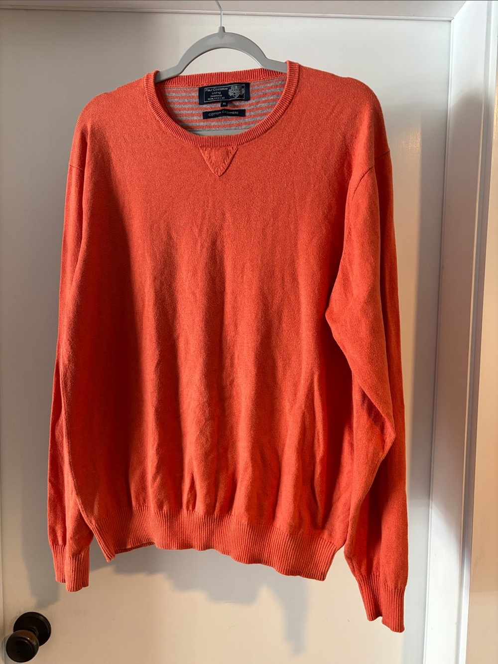 Men's Orange Crewneck Sweater by Tommy Bahama